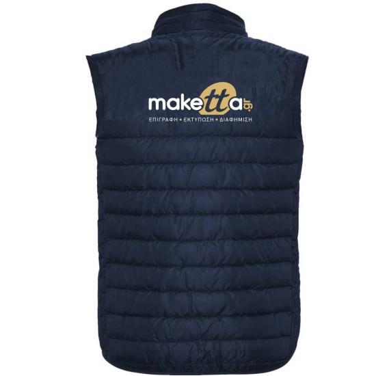 Bodywarmer γιλέκο εργασίας αδιάβροχο polyester με ρίγες active wear
