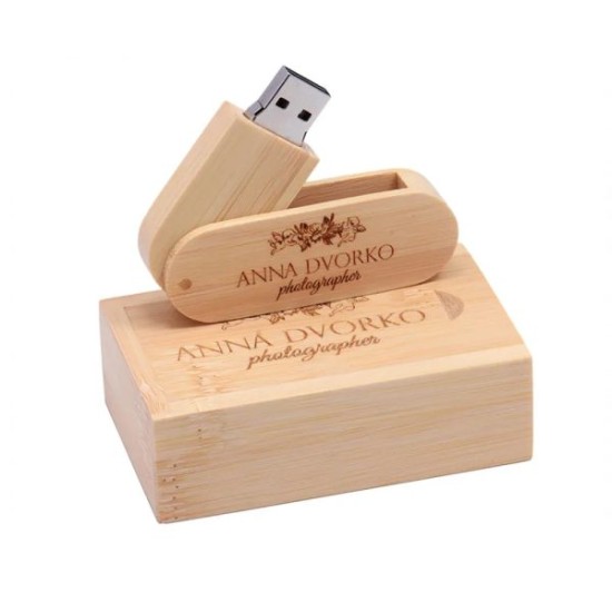 Ξύλινο USB Stick και Κουτί