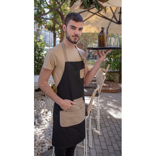 Ποδιά λαιμού απο καμβά MOCHA