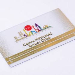 Κάρτες Πλάστικές Διάφανες CMYK με UV & Χρυσοτυπία μιας όψης SPK RAV