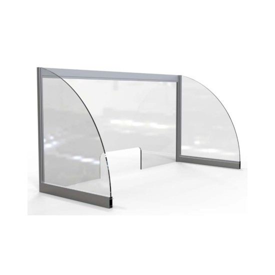Διαχωριστικό Shield 100(Π)x50(Υ) 5mm plexiglass & αλουμίνιο